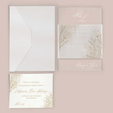 Partecipazioni di matrimonio in plexiglass modello FPLEX59 FASCIA